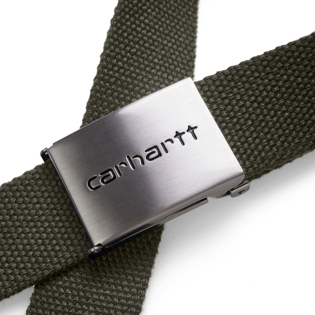 Carhartt Wip Cinta Clip Belt Chrome Cypress Verde Uomo - 2