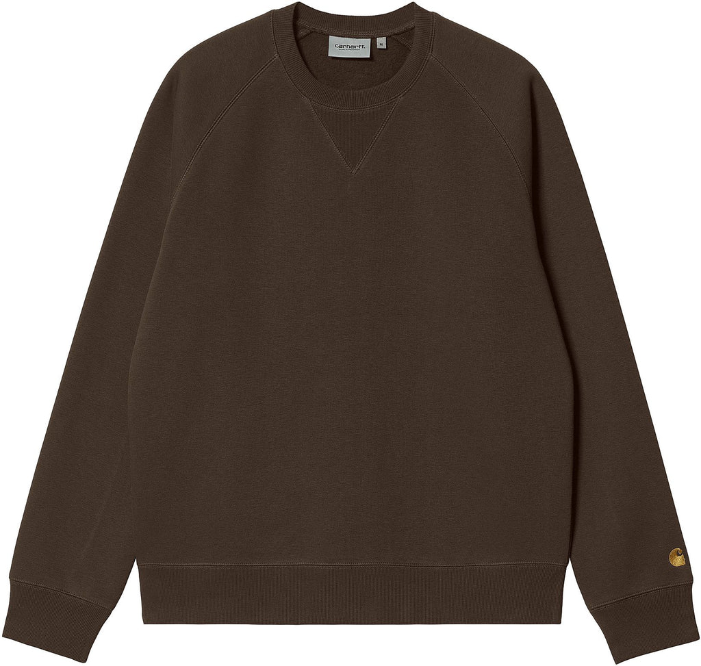 Carhartt Wip Felpa Chase Sweat Dark Umber Marrone Uomo - 1