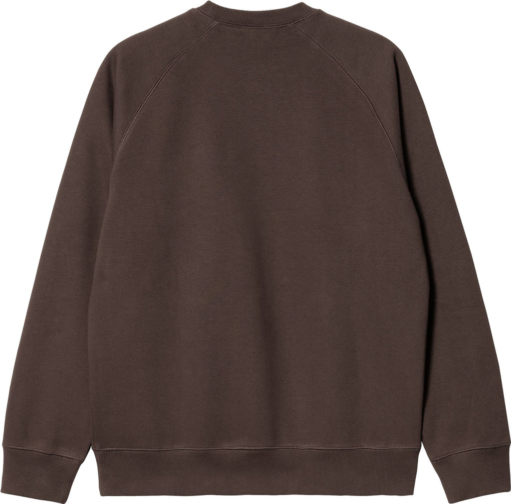 Carhartt Wip Felpa Chase Sweat Dark Umber Marrone Uomo - 3