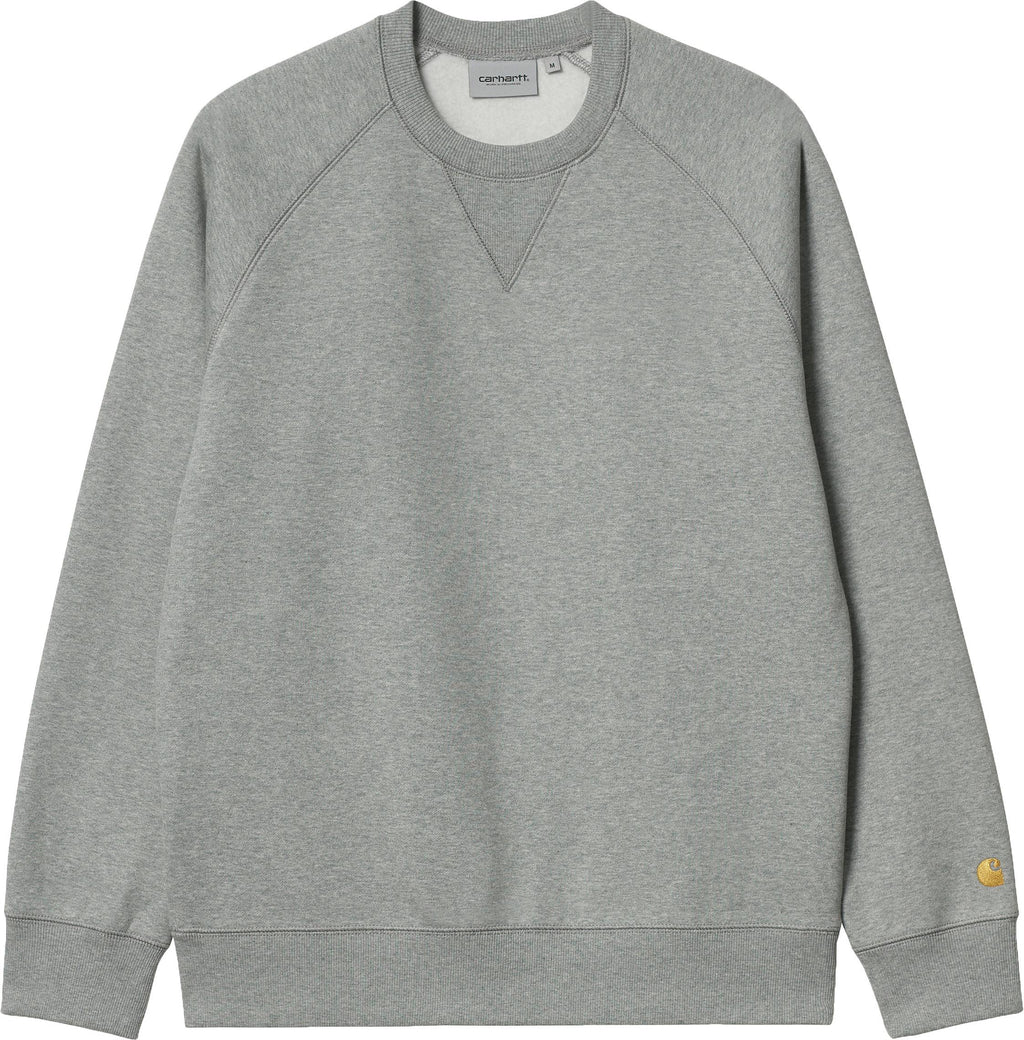 Carhartt Wip Felpa Chase Sweat Grey Heather Gold Grigio Uomo - 1