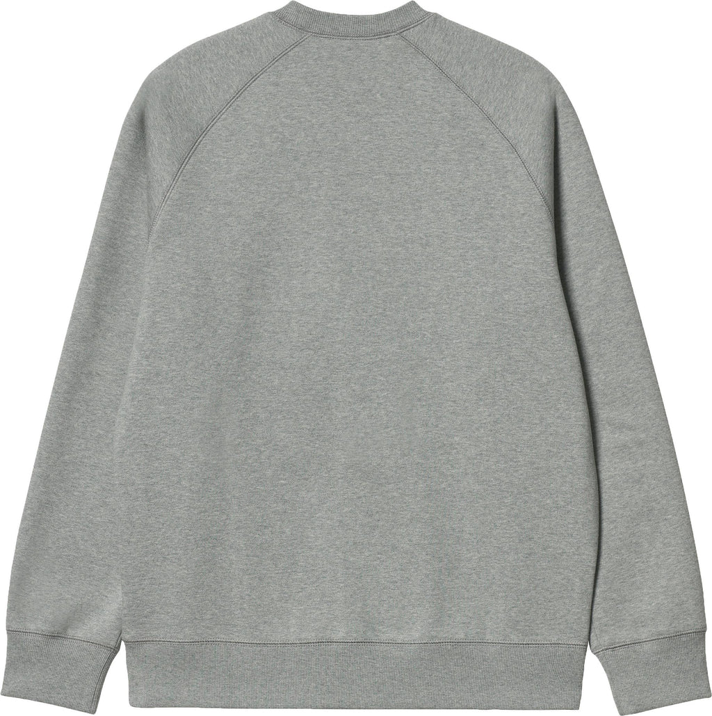 Carhartt Wip Felpa Chase Sweat Grey Heather Gold Grigio Uomo - 2