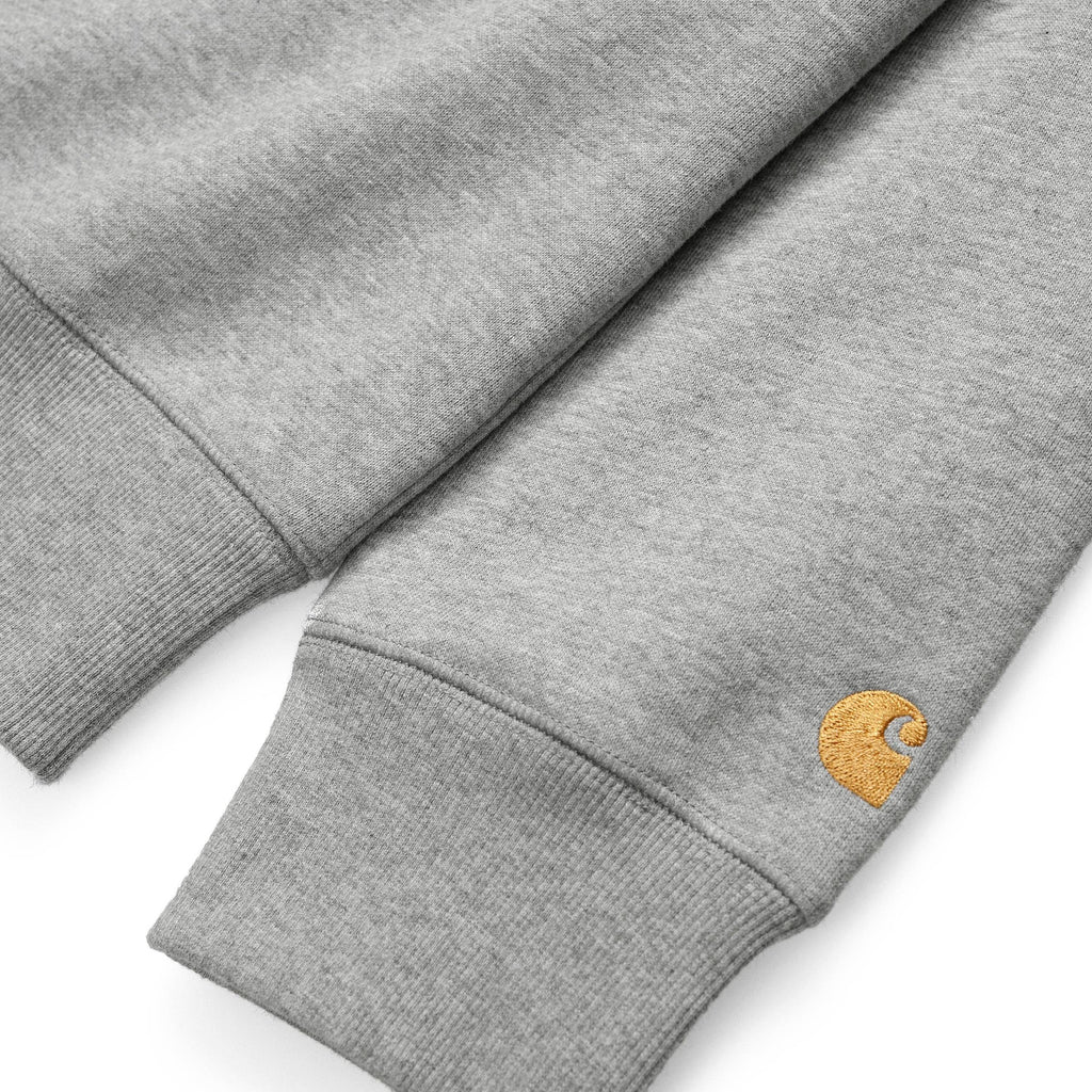 Carhartt Wip Felpa Chase Sweat Grey Heather Gold Grigio Uomo - 3