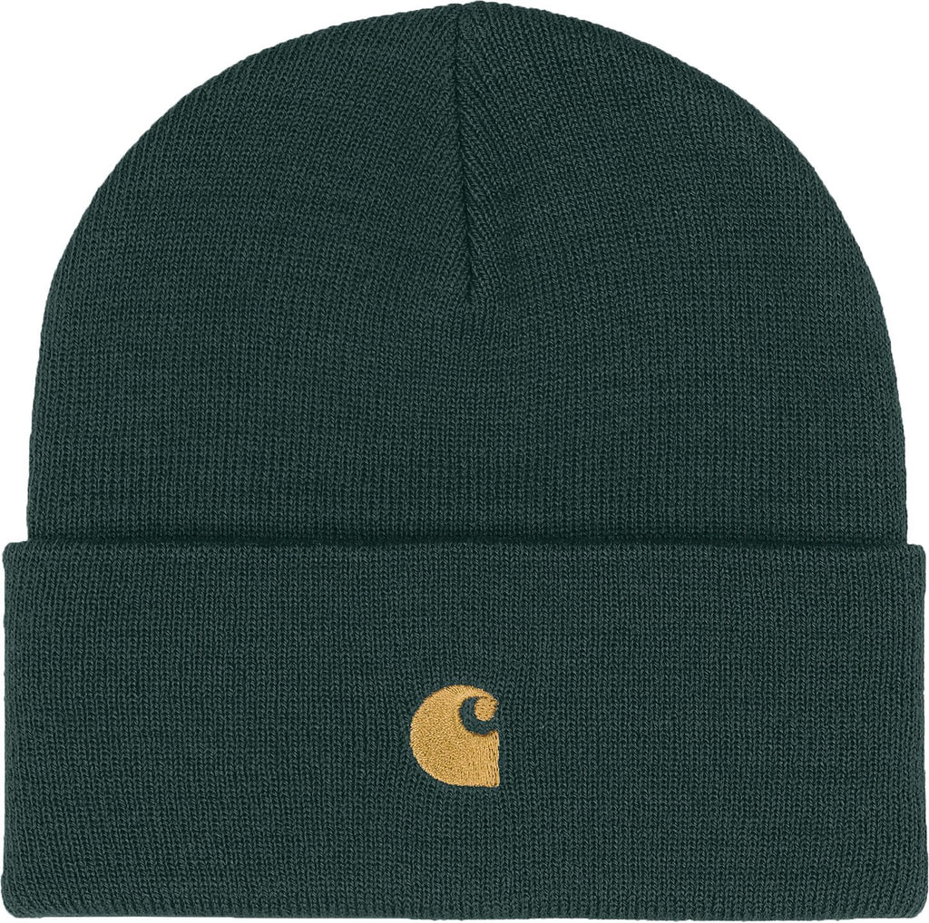 Carhartt Wip Cuffia Chase Beanie Juniper Gold Verde Uomo - 1