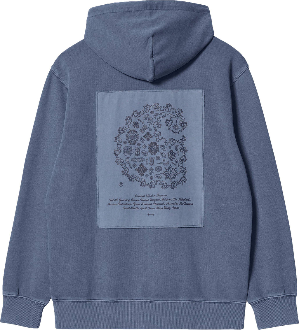 Carhartt Wip Felpa Hooded Verse Patch Enzian Garment Dyed Blue Uomo - 1