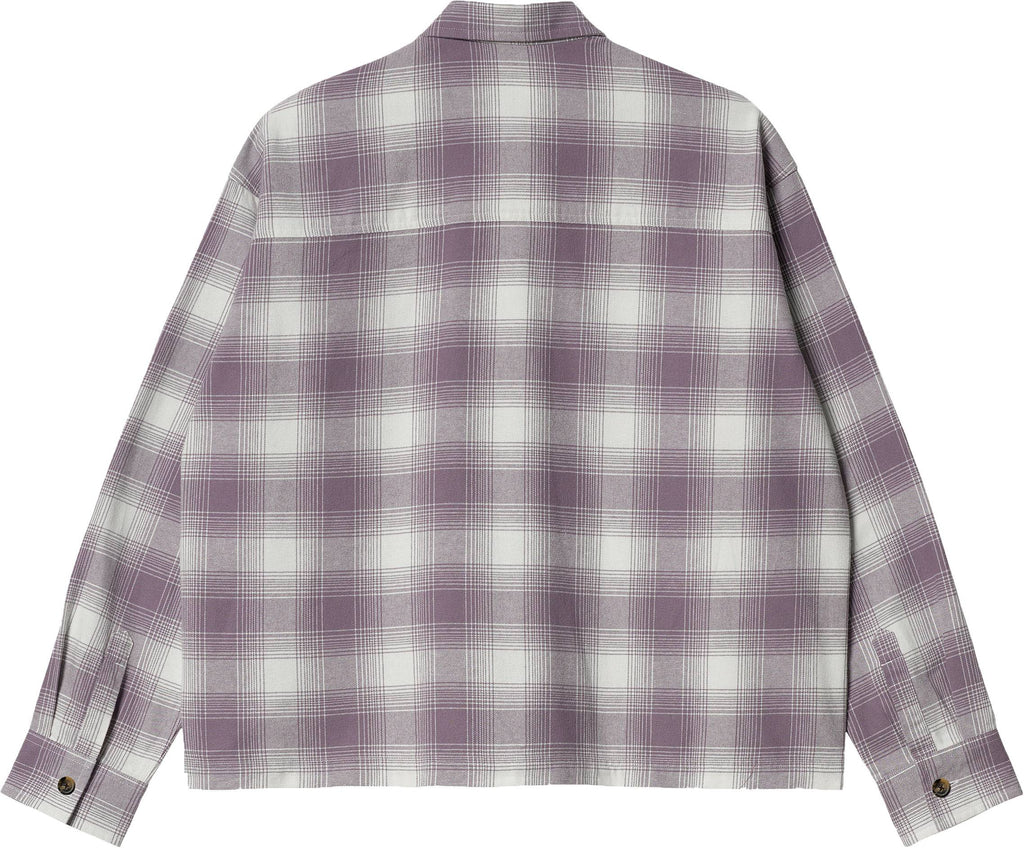Carhartt Wip Camicia W L/s Deaver Shirt Check Misty Thistle Rosa Donna - 2