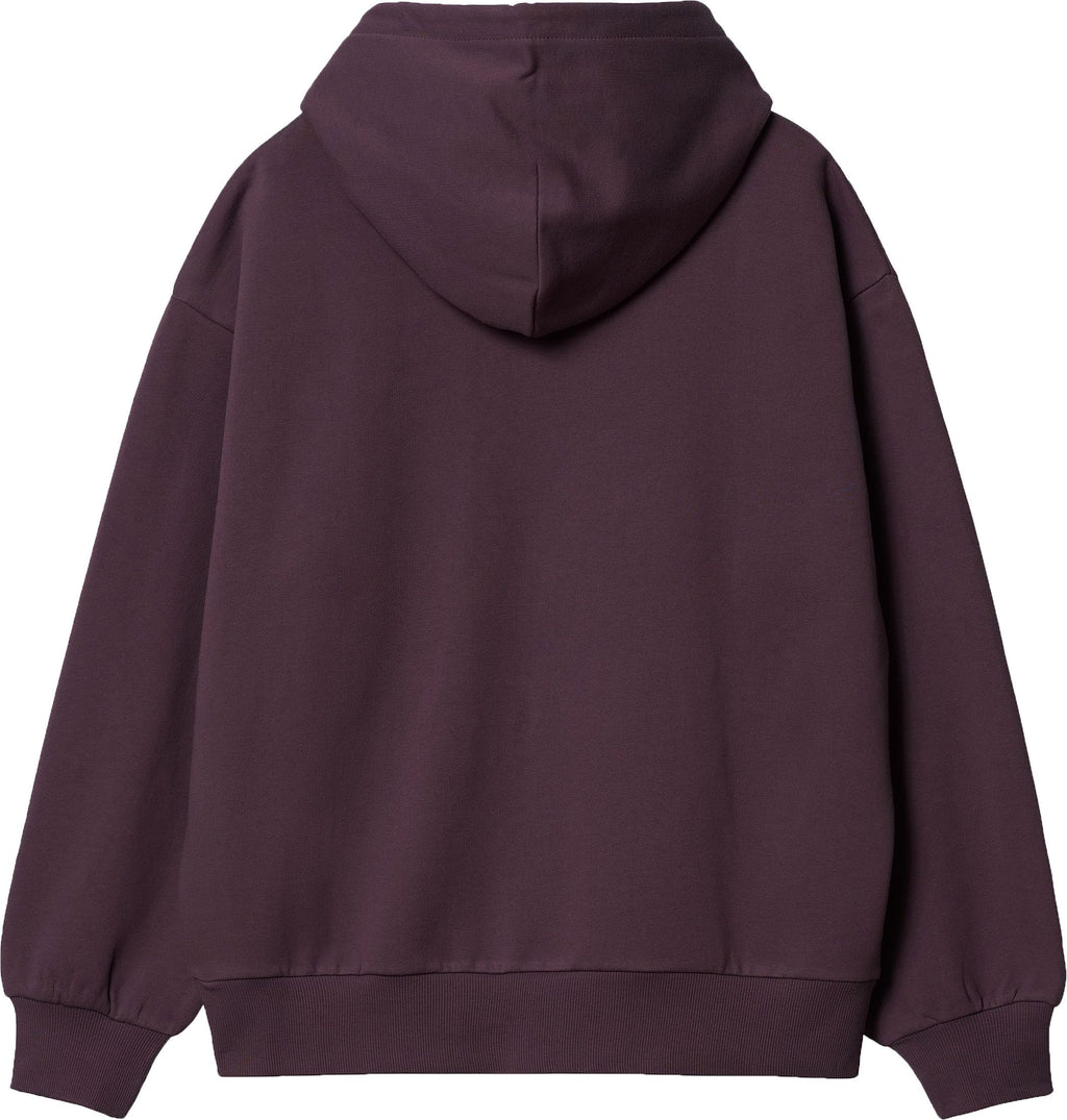 Carhartt Wip Felpa W Hooded Casey Sweatshirt Dark Plum Silver Viola Donna - 2