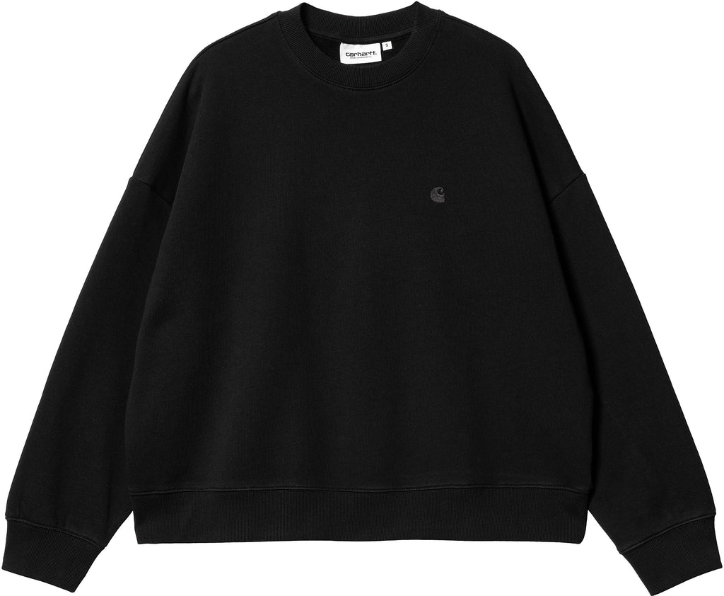 Carhartt Wip Felpa W Chester Sweatshirt Black Nero Donna - 1