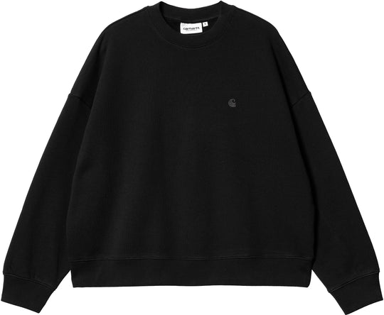Carhartt Wip Felpa W Chester Sweatshirt Black Donna Nero