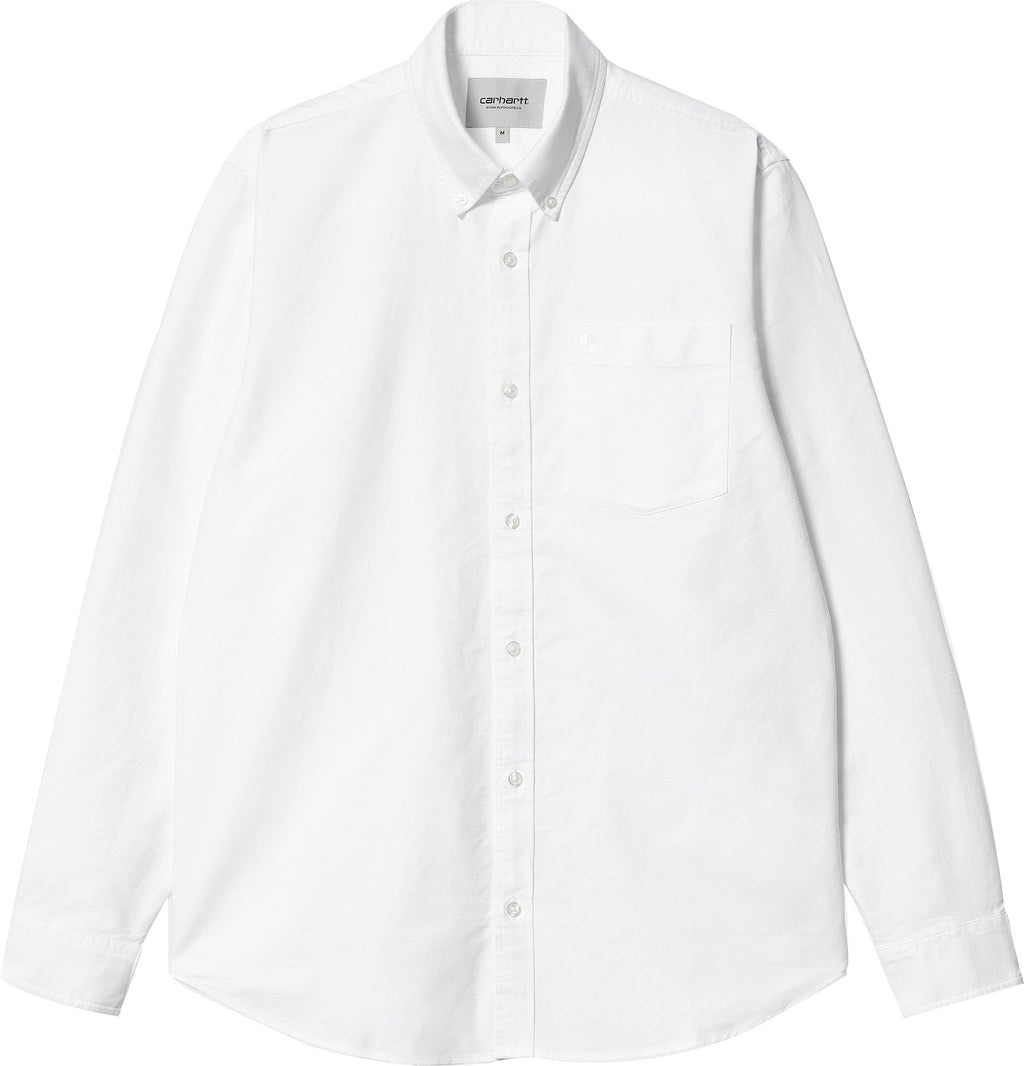 Carhartt Wip Camicia Ls C-logo Shirt White Bianco Uomo - 1