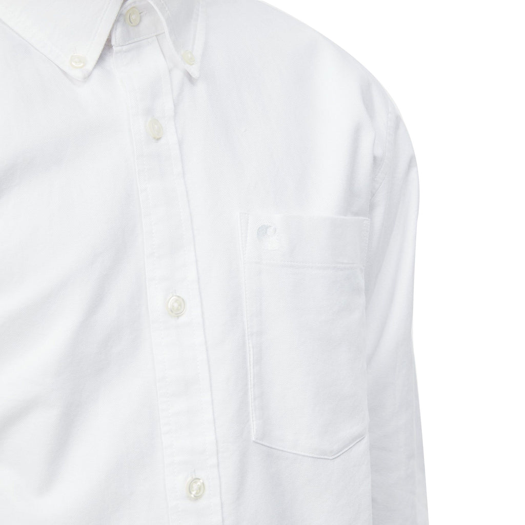 Carhartt Wip Camicia Ls C-logo Shirt White Bianco Uomo - 3