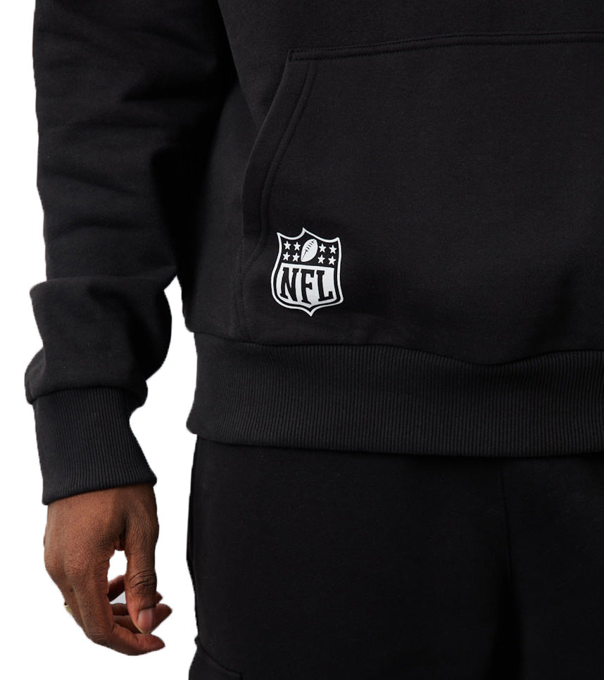 New Era Felpa Half Logo Oversized Hoody Las Vegas Raiders Nero Uomo - 4