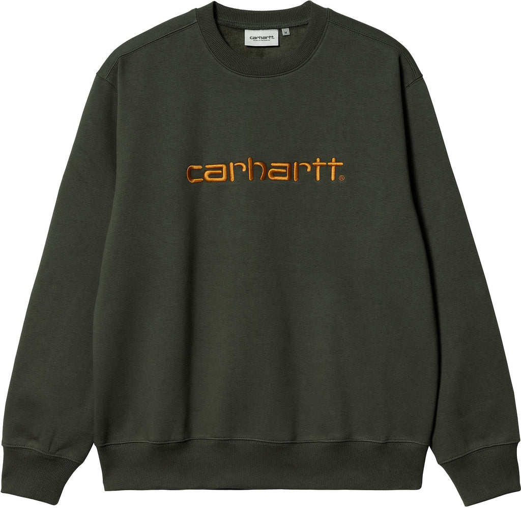 Carhartt Wip Felpa Sweat Boxwood Ochre Verde Uomo - 1