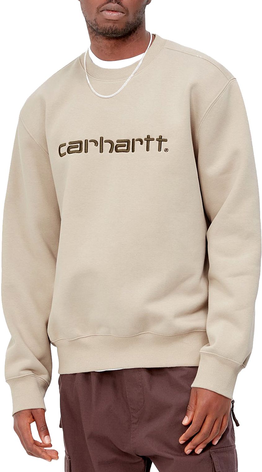 Carhartt Wip Felpa Sweat Wall Cypress Beige Uomo - 3