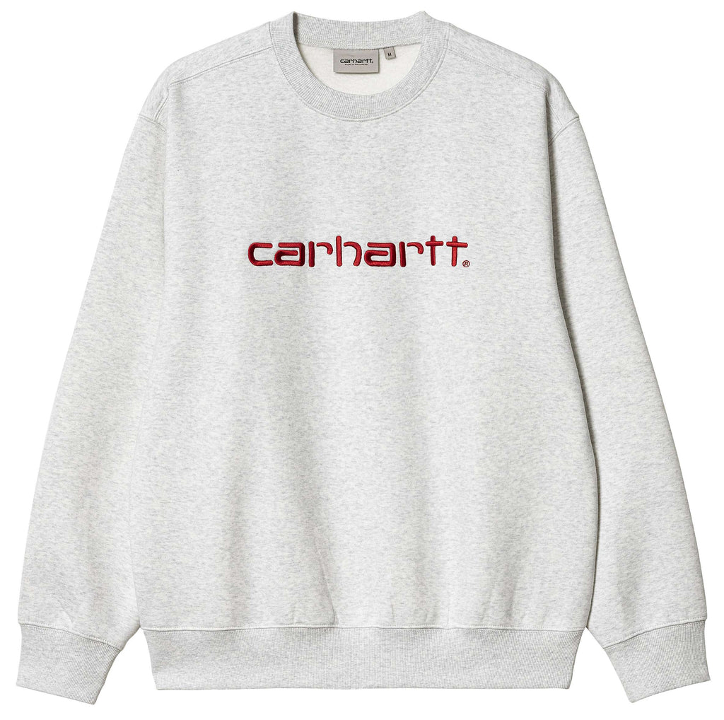 Carhartt Wip Felpa Sweat Ash Heather Rocket Grigio Uomo - 1