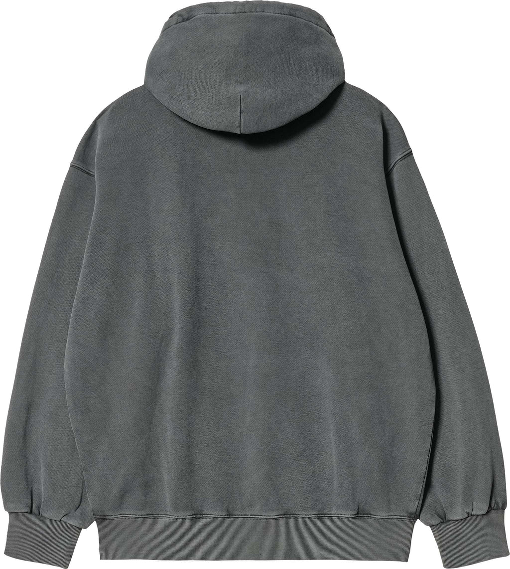 Carhartt Wip Felpa Hooded Vista Sweat Vulcan Garment Dyed Grigio Uomo - 2