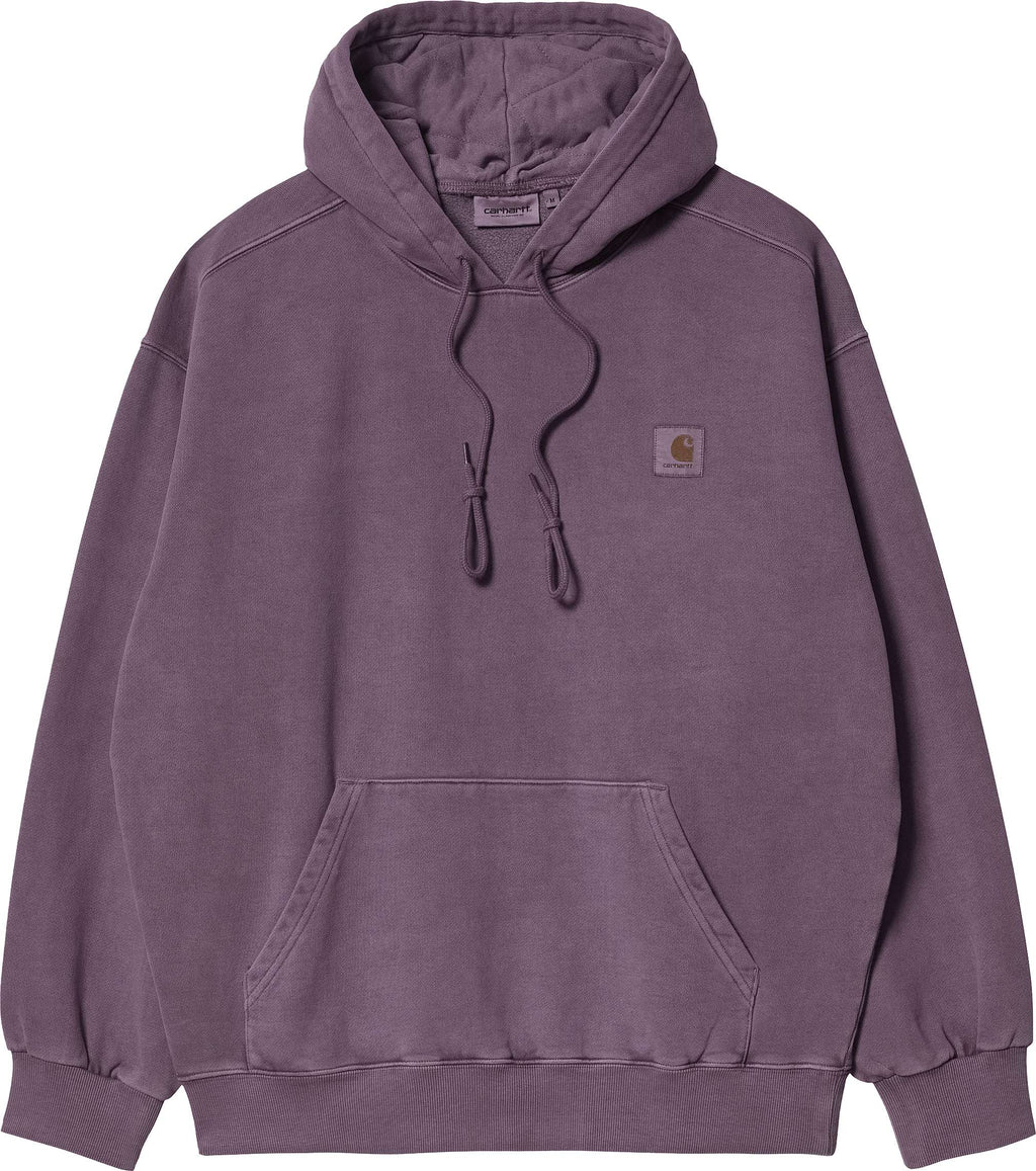 Carhartt Wip Felpa Hooded Vista Sweat Dark Plum Garment Dyed Viola Uomo - 1