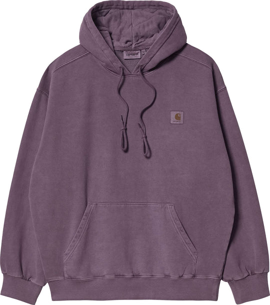Carhartt Wip Felpa Hooded Vista Sweat Dark Plum Garment Dyed Uomo Viola