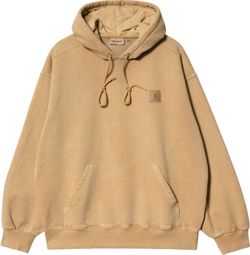 Carhartt Wip Felpa Hooded Vista Sweat Dusty H Brown Garment Dyed Beige Uomo - 1