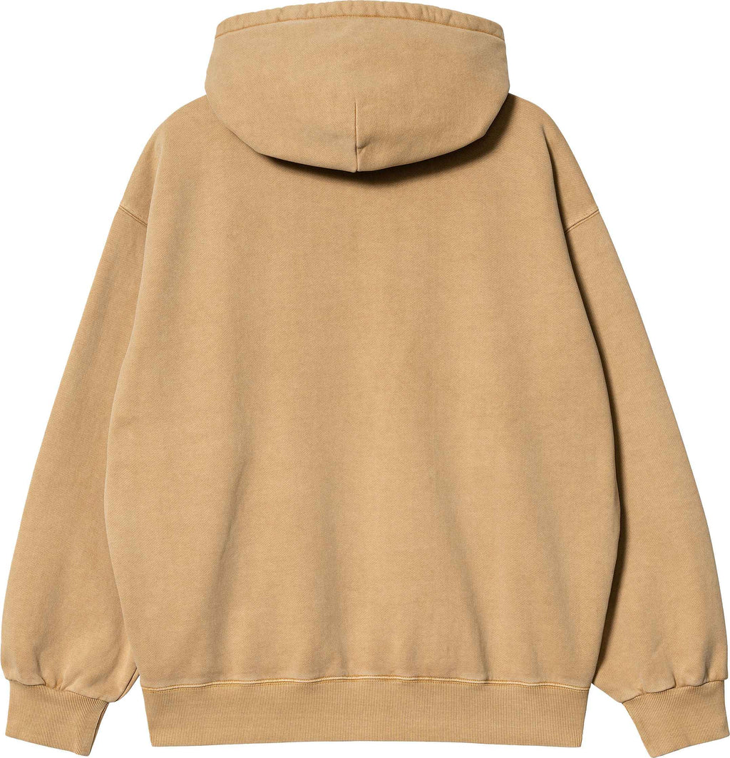 Carhartt Wip Felpa Hooded Vista Sweat Dusty H Brown Garment Dyed Beige Uomo - 2