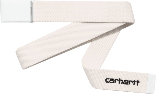 Carhartt Wip Cinta Script Belt Tonal Wax Black Special_unisex Bianco