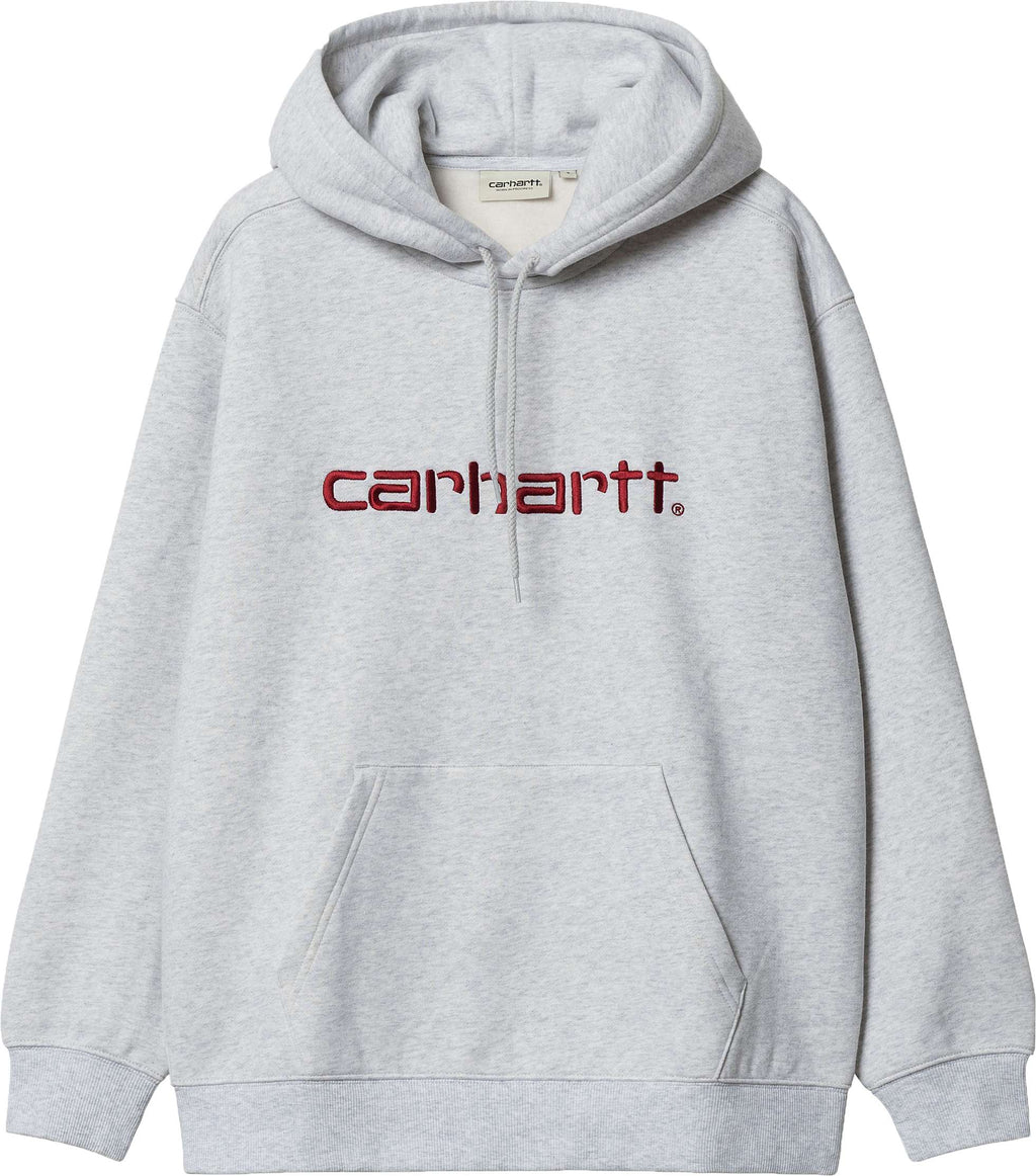 Carhartt Wip Felpa W Hooded Carhartt Sweatshirt Ash Heather Rocket Grigio Donna - 1