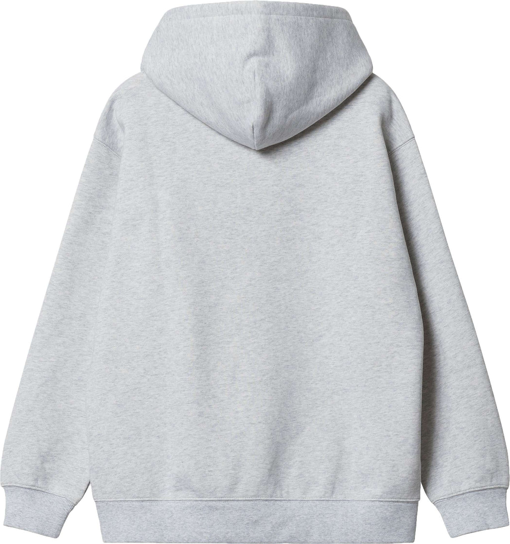 Carhartt Wip Felpa W Hooded Carhartt Sweatshirt Ash Heather Rocket Grigio Donna - 2
