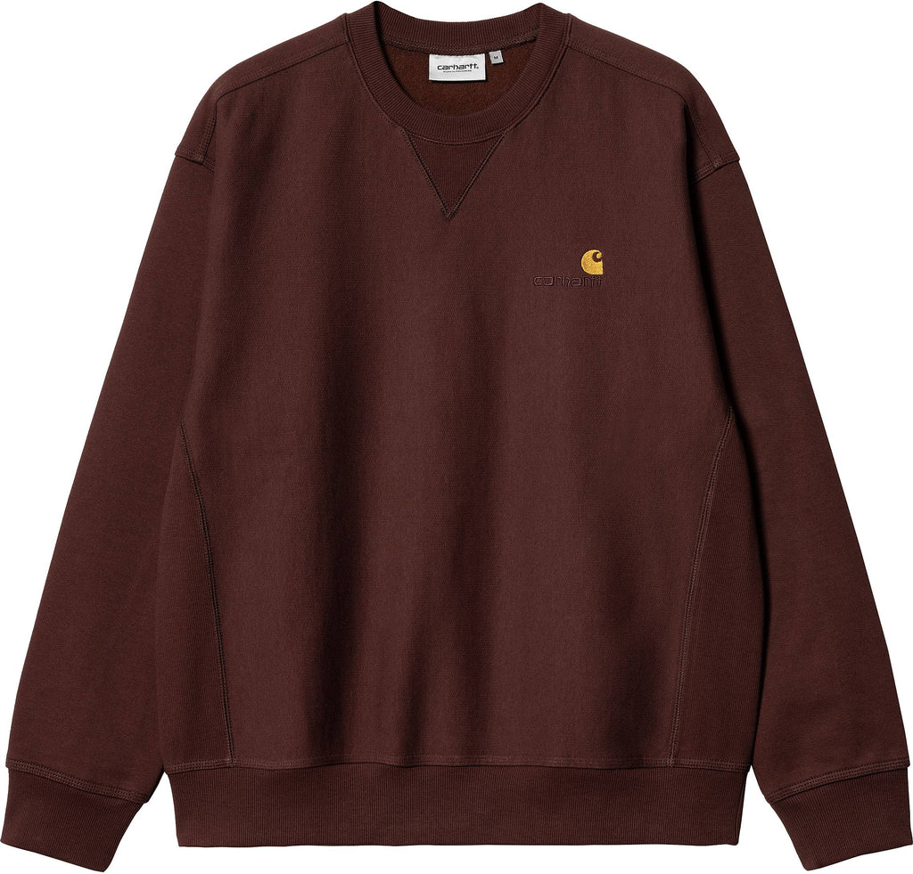 Carhartt Wip Felpa American Script Sweat Ale Bordeaux Uomo - 1
