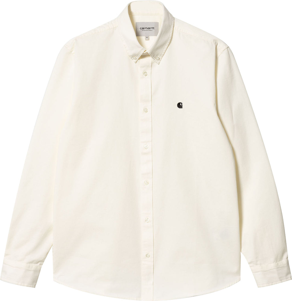 Carhartt Wip Camicia L/s Madison Shirt Wax Black Beige Uomo - 1