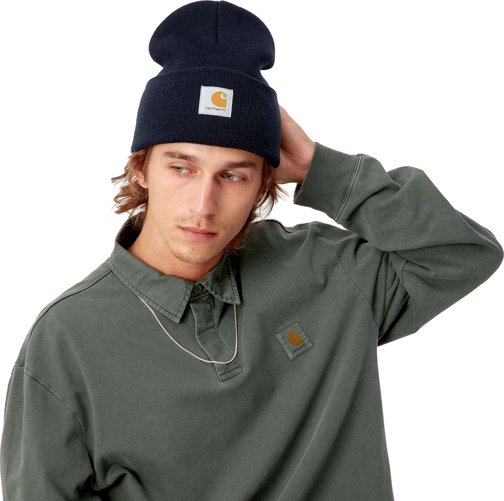 Carhartt Wip Cuffia Acrylic Watch Hat Dark Navy Blue Uomo - 2