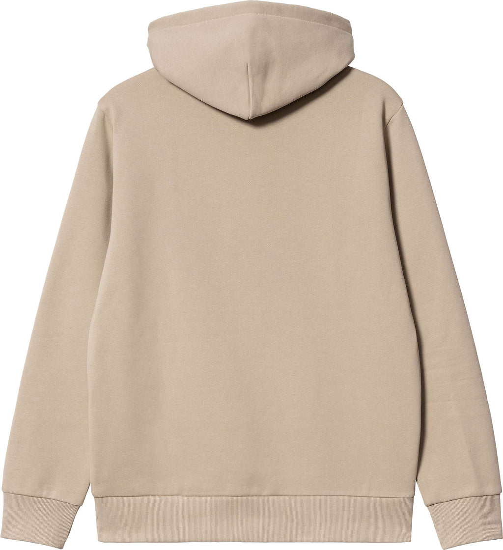 Carhartt Wip Felpa Hooded Script Embroidery Wall Black Beige Uomo - 2