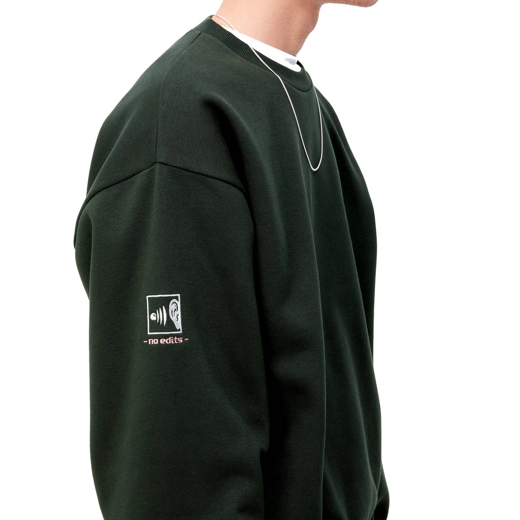 Carhartt Wip Felpa Connect Sweat Darkcedar Verde Uomo - 3