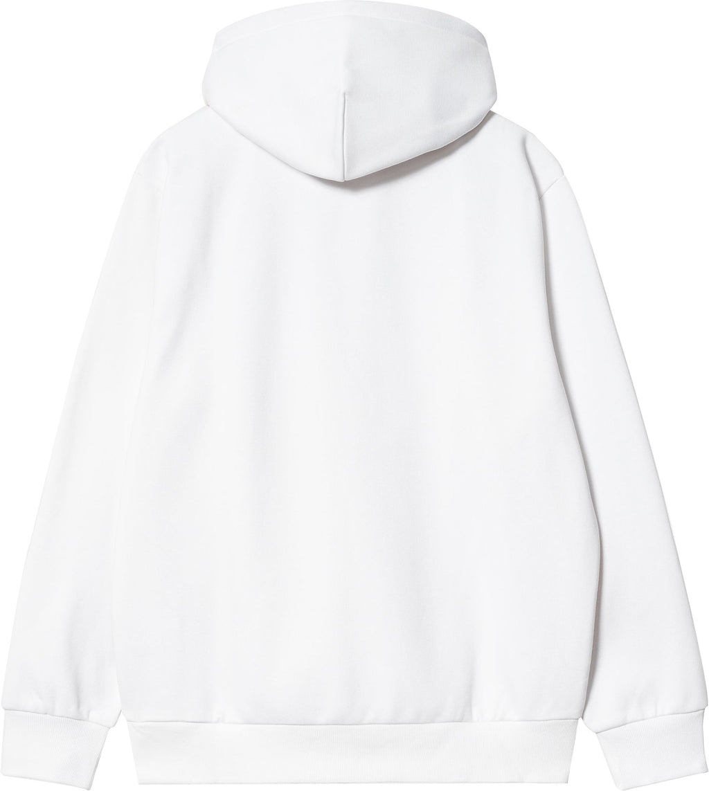 Carhartt Wip Felpa Hooded Happy Script Sweat White Bianco Uomo - 2