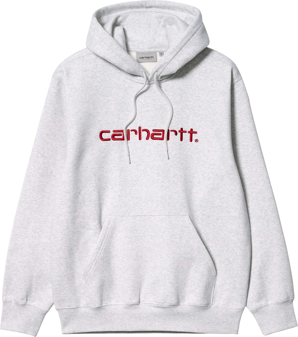 Carhartt Wip Felpa Hooded Sweat Ash Heather Rocket Grigio Uomo - 1