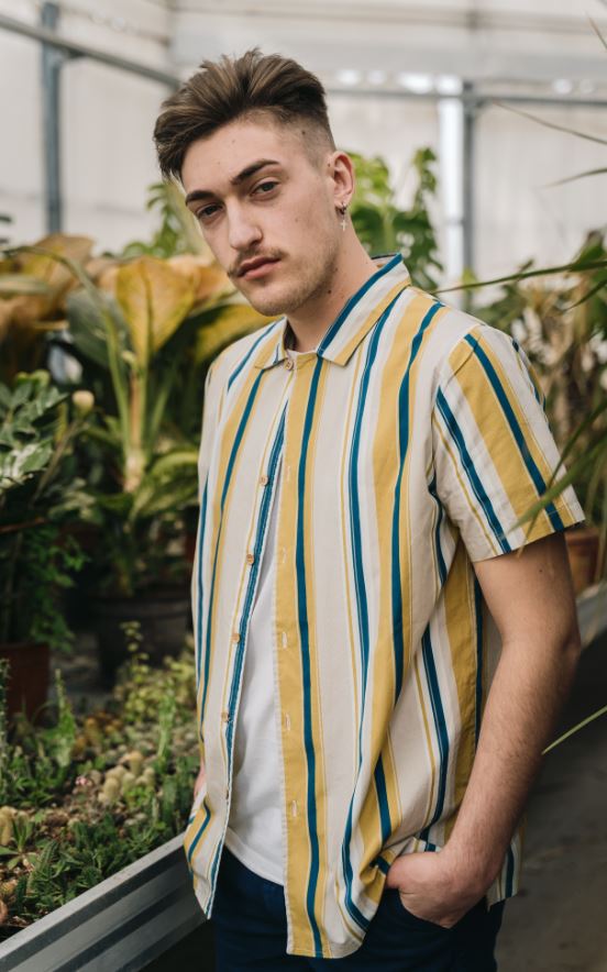 Bottega Chilometri Zero Madson Camicia Hawaii Tirreno Righe Fantasia Uomo - 2