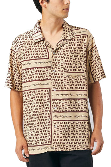 Huf Camicia Scarf S/s Resort Top Tan Marrone Uomo - 3