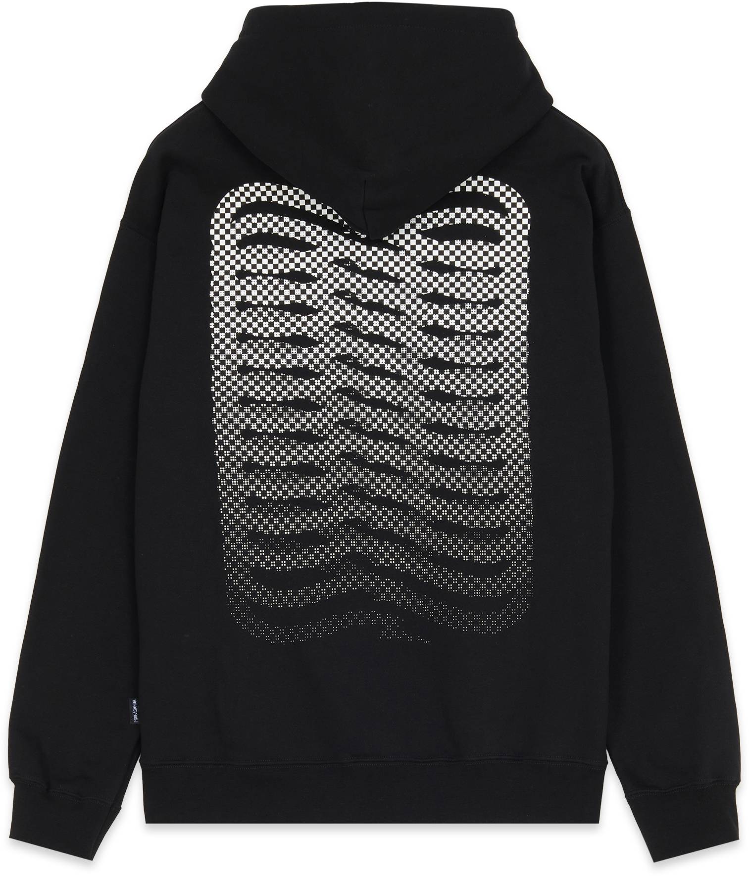 Propaganda Felpa Ribs Gradient Hoodie Black Nero Uomo Propaganda Felpa Ribs Gradient Hoodie Black Nero Uomo