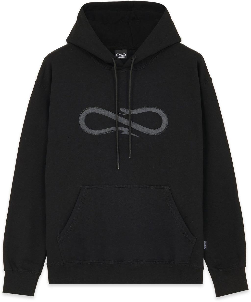 Propaganda Felpa Logo Hoodie Black Nero Uomo - 1