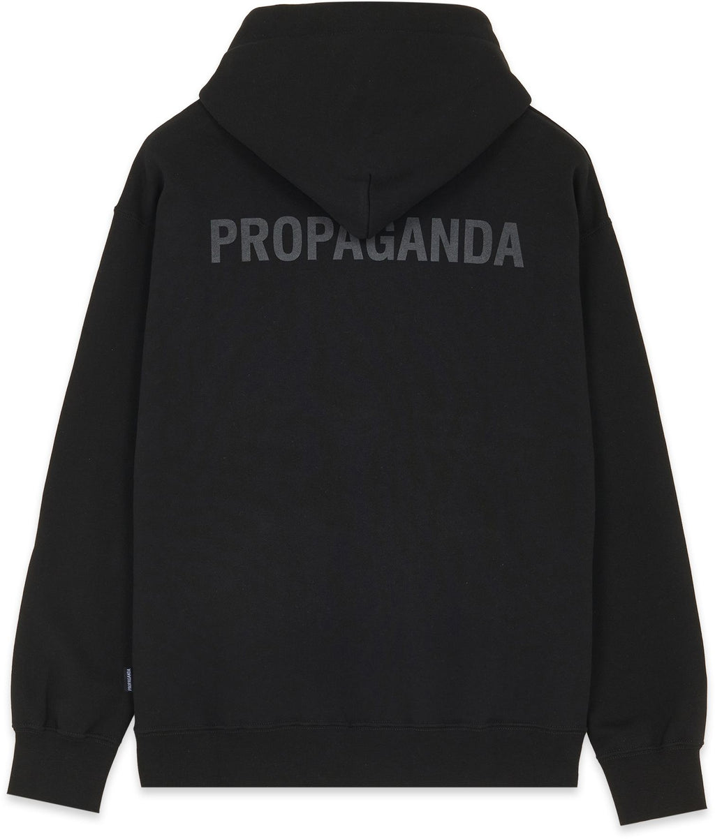 Propaganda Felpa Logo Hoodie Black Nero Uomo - 2