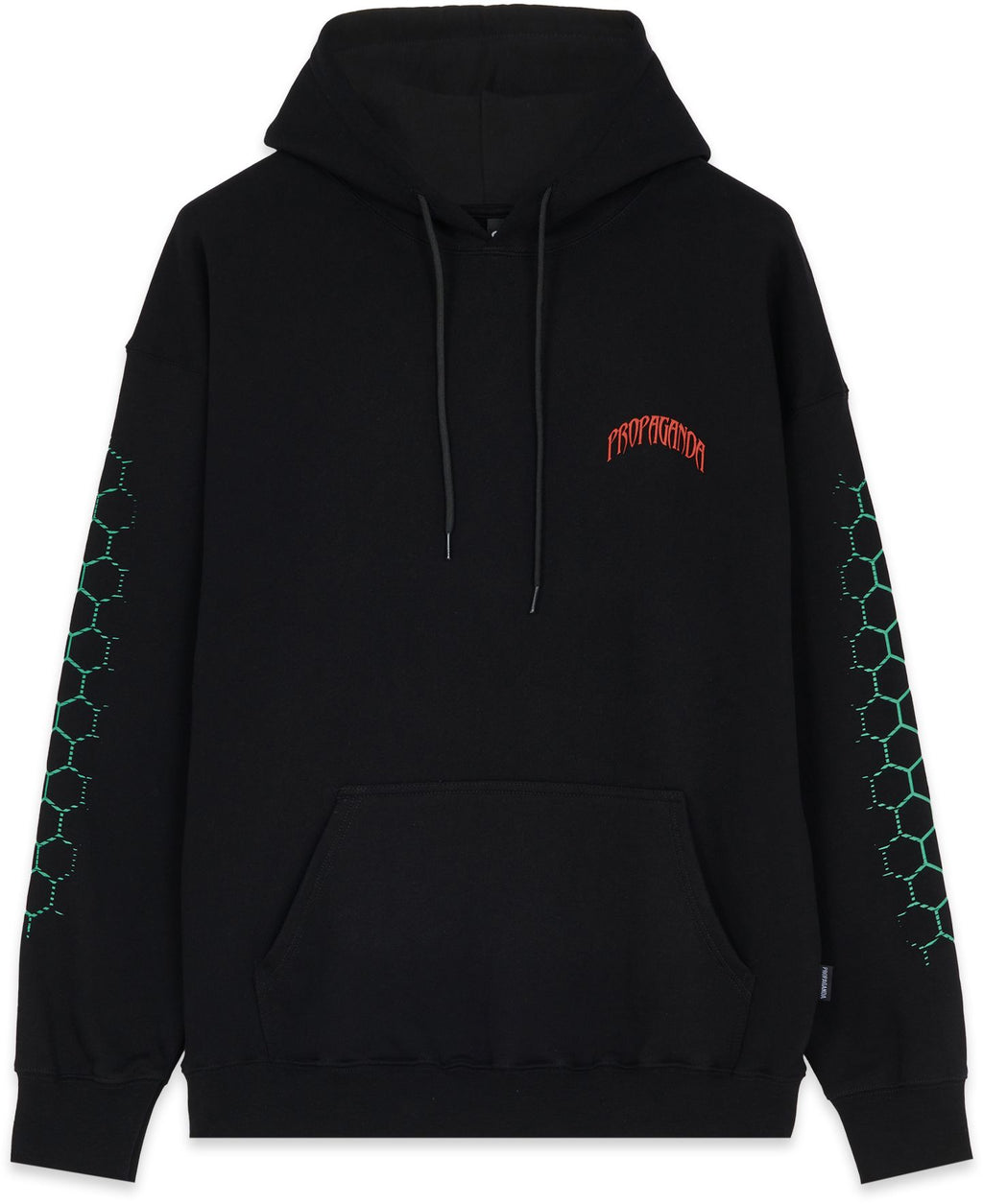 Propaganda Felpa Triangle Sting Hoodie Black Nero Uomo - 2