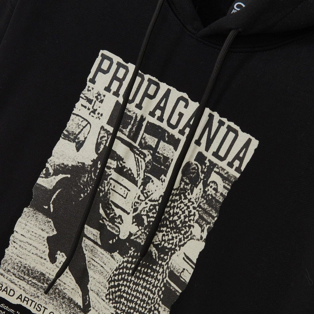 Propaganda Felpa Steal Hoodie Black Nero Uomo - 3