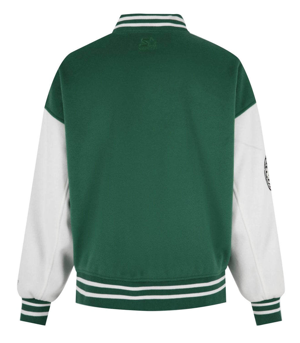 Starter Giacca Varsity Jacket Panno Verde Uomo - 2