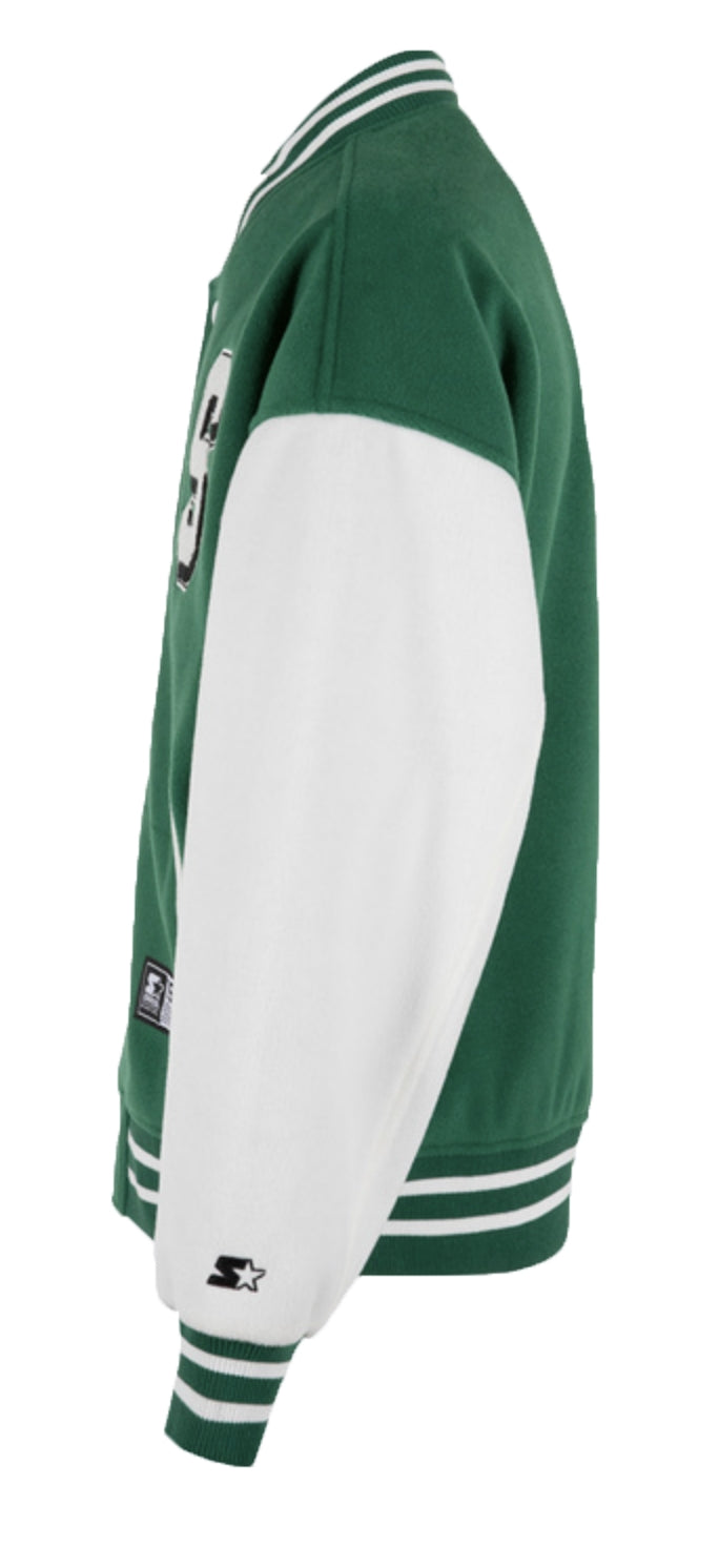 Starter Giacca Varsity Jacket Panno Verde Uomo - 3