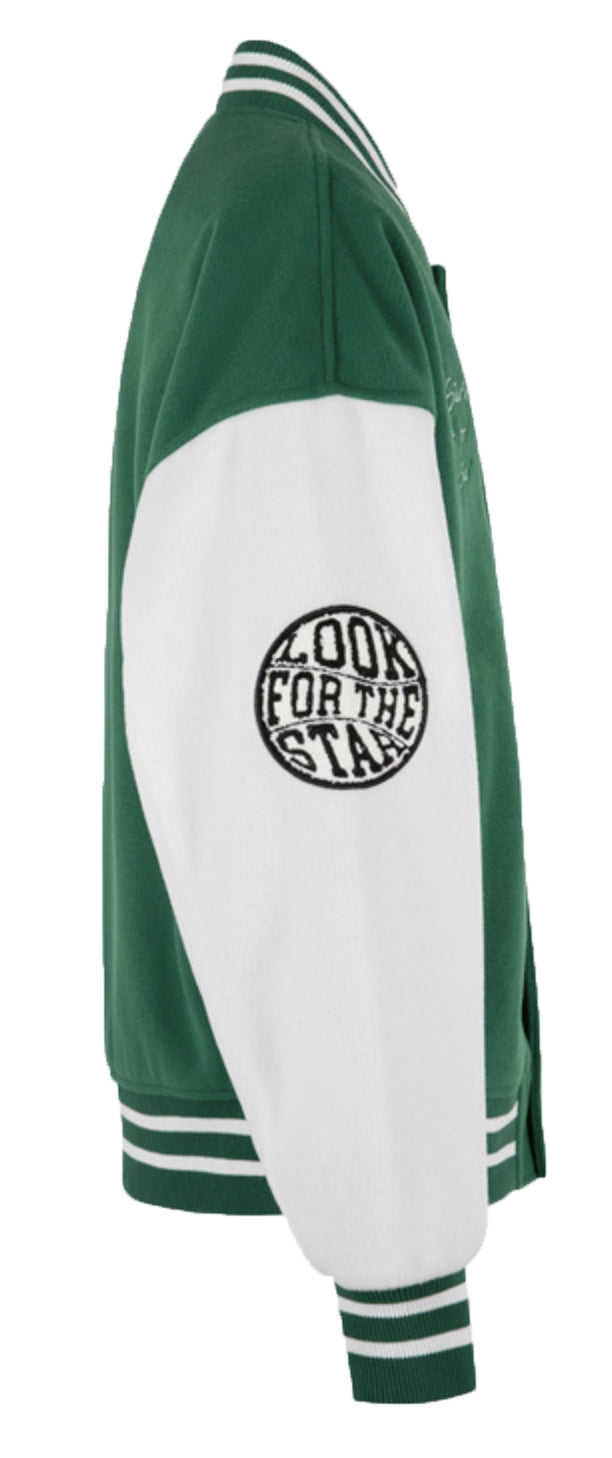 Starter Giacca Varsity Jacket Panno Verde Uomo - 4
