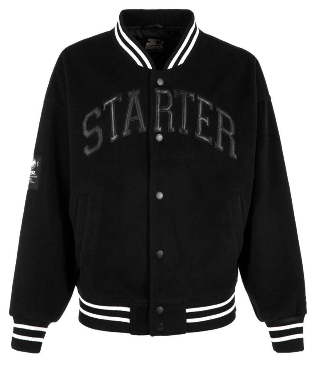 Starter Giacca Varsity Jacket Panno Nero Uomo - 1