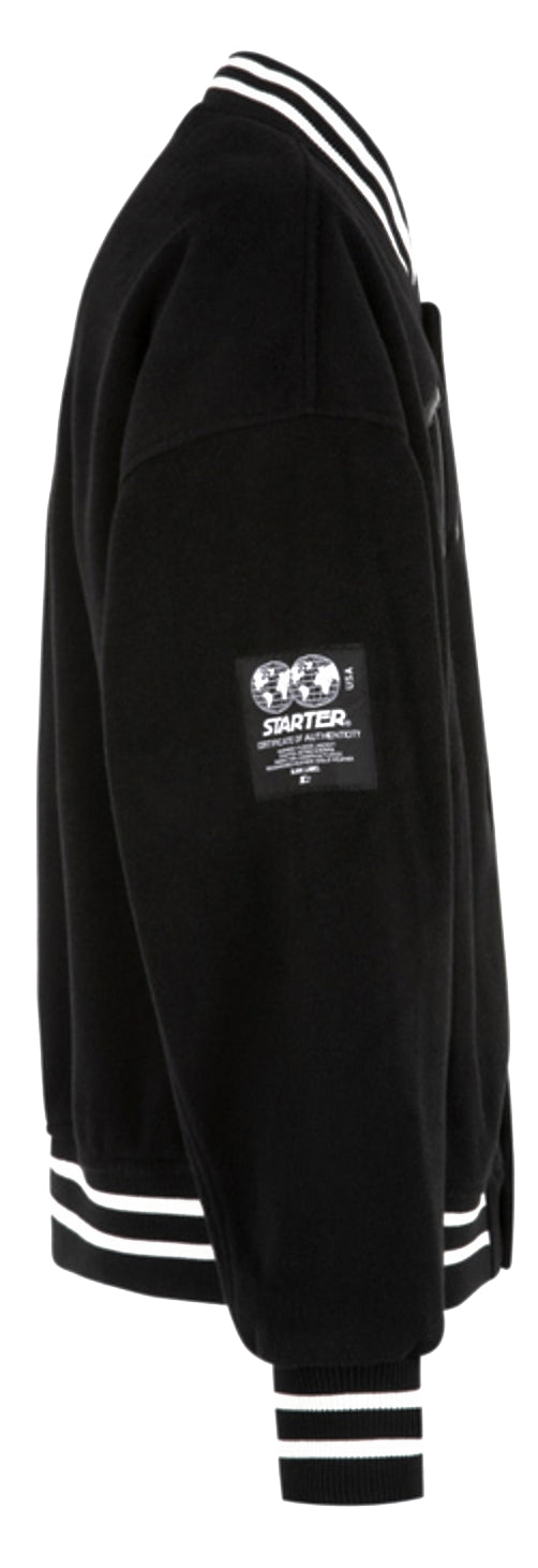 Starter Giacca Varsity Jacket Panno Nero Uomo - 3