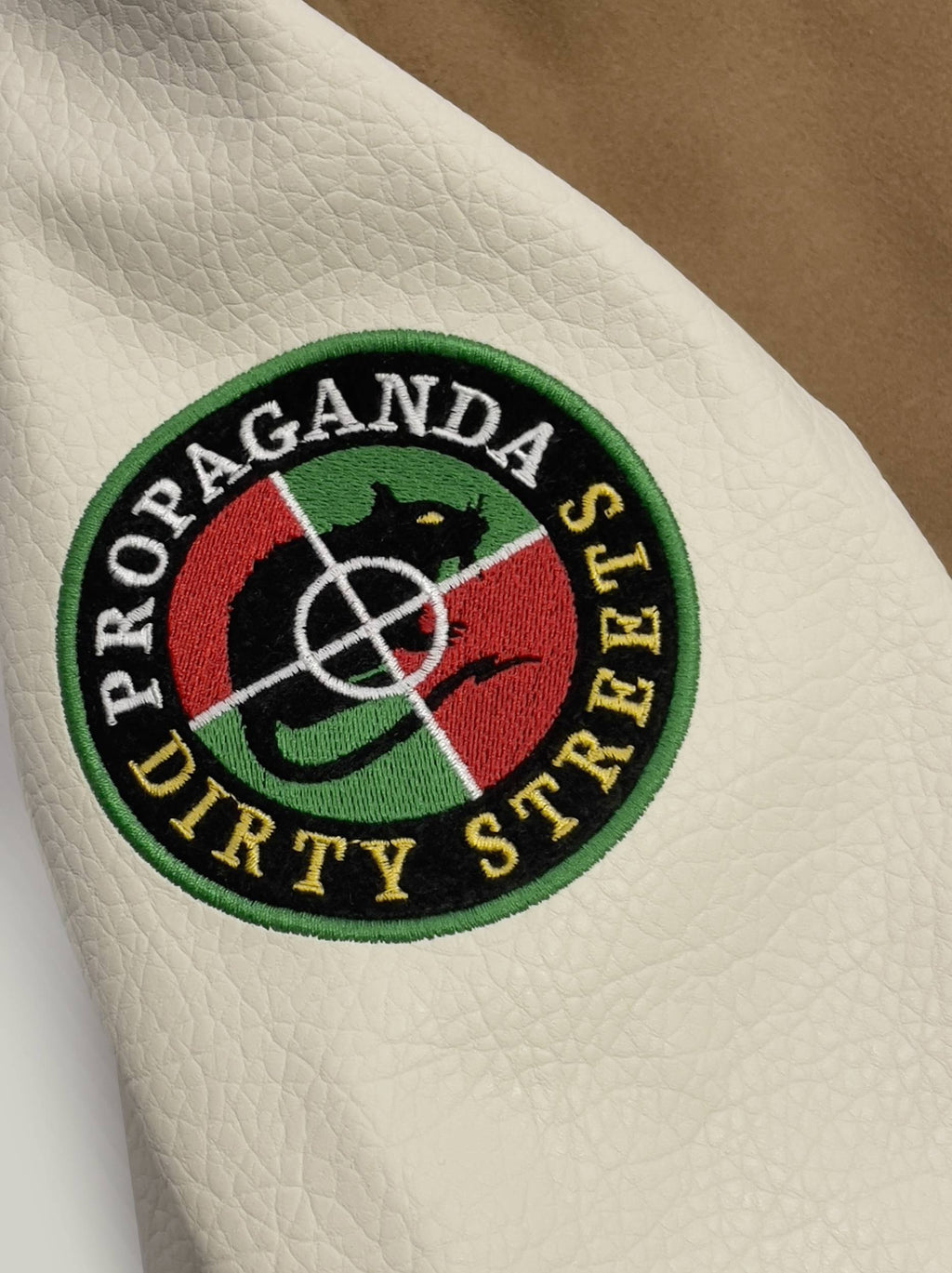 Propaganda Giacca Dirty Street College Jacket Wool Dirty Camel Beige Uomo - 5