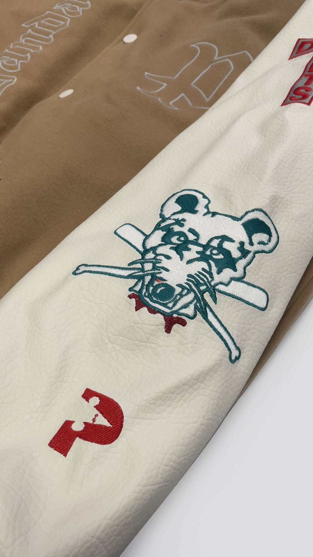 Propaganda Giacca Dirty Street College Jacket Wool Dirty Camel Beige Uomo - 6