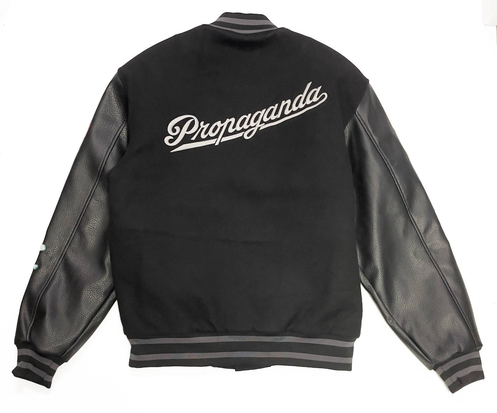 Propaganda Giacca Dirty Street College Jacket Wool Dirty Street Nero Uomo - 3