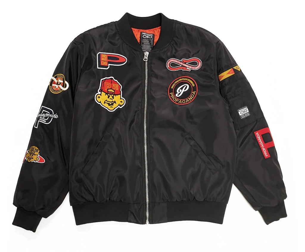 Propaganda Giacca Bomber Baseball Nero Uomo - 1