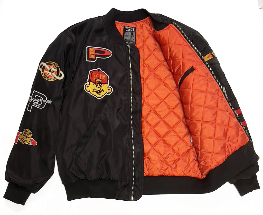 Propaganda Giacca Bomber Baseball Nero Uomo - 2